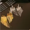 European and American style tassel earrings detachable snake bone chain line tassel earrings high-end feel fashion show magazine style personality trend AB68