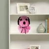 Flores decorativas dia dos namorados rosa cão urso flor artificial com bonito pug design rosas presentes femininos forma figura de aparência real