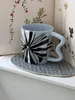 Mugs Creative Vintage Embossed Bow Cup Gift Ceramic Coffee Breakfast Dessert Milk Tea Mug Office Interior Home Decoration