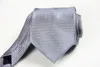 Bow Ties الكلاسيكية Plaid Gray Silver Tie Jacquard المنسوجة الحرير 8 سم رجال Necktie حفل زفاف حفل زفاف رسمي