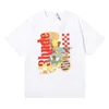 Rhude Shirt Designer T-shirt Mode d'été Luxe Rhude T-shirt respirant Garçons et filles Couple T-shirt Street Trend Lâche Noir et Blanc Abricot Blanc T-shirt 5039