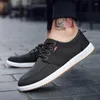 Casual Shoes Men Canvas oddychający płasko do jazdy Moccasin Mężczyznę Soft Wygodne mokasyny trenerzy mody marki