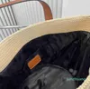 Designer -t TOTE DUŻE Modne torebki słomki na plaży pojedyncze torebka komunalna z dużą wydajnością o dużej pojemności