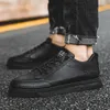 Chaussures décontractées en cuir microfibre pour hommes, baskets d'automne pour adultes, mode De haute qualité, styliste Zapatos De Hombre