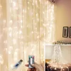 LED Strings Christmas fairy lights garland curtain string Remote control included Home decoration bedroom window Holiday lighting YQ240401