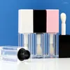 Storage Bottles 1Pcs Empty Portable 5ml Thick Wand Lip Gloss Tube Plastic Glaze Tubes Square Full Clear Transparent Container