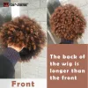 Парики Wigs Wignee короткие волосы синтетические парики афро -странные вьющиеся теплостойкие для женщин смешанные коричневые косплея африканские прически ежедневно парик для волос