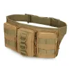 Väskor Utility Waterproof Tactical Midje Pack utomhus midja påse Militär camping Vandring midjebälte fickor kamouflage midja fanny pack