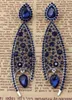 Boucles d'oreilles pendantes en gros bleu clair violet strass longue goutte de mode cristal déclaration boucle d'oreille bijoux de fête accessoires pour femmes