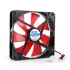 Fans kyldator 12v 140mm 4 stift tyst pc fodral kylfläkt skrivbord cpu kylare radiator dc kylfläns för tillbehör släpp leverans otrp2