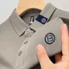 Mannen Polo Katoenen POLO Korte mouwen Revers T-shirt 2024 Zomer Mode Brief Borduren Vrijetijdskleding Top