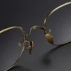 Zonnebrilmonturen 47 mm titanium brilmontuur Dames Heren Ovaal Optisch glas Bijziendheid Brillen Lenzen Recept 6,3 g Ultralicht gewicht