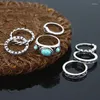 Cluster Rings 7st Simple Set for Women Ethnic Vintage Fashion Jewelry Mujer Punk Ring Party