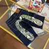 2024 Primavera Nuovi articoli di tendenza Lucky God Letter Pantaloncini in denim per uomo e donna