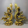 Decorative Figurines Brass Money Dragon Yuan Baolong Arts And Crafts Ornaments Home Living Room Furnishings