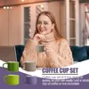 Tazze Tazza da tè Tazze da caffè espresso Cappuccino Tazza da caffè da 5 pezzi Tazza da latte con manico per succhi di vino