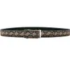 Belts Leisure genuine belt unisex luxury simulation khaki color fine grain snake pattern automatic buckle denim belt gift Q240401