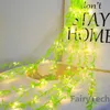 Cuerdas LED Simulación Hoja de sauce Luz de ratán Dormitorio de Navidad Jardín Decoración del hogar USB Alambre de cobre Cascada Cadena YQ240401