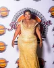 2024 ASO EBI Plus Size Gold Mermaid Prom Dress Pearls Crystals Beaded Evening Formal Party Second Reception 50th Birthday Engagement Gowns Dresses Robe de Soiree