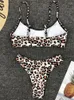 Mulheres Swimwear Biquíni 2024 Sexy Snakeskin Leopard Push Up Swimsuit Define Beachwear Natação Duas Peças