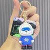 Porte-clés ours Cool de foule spatiale créative, pendentif de sac de Couple d'astronaute de dessin animé, vente en gros