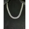 Custom Size Cuban Chain 10k 14k Real Solid Gold Vvs Moissanite Diamond 925 Silver Necklace