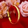 Brangles 2pcs / ensemble Beautiful 24k plaqué or bracelet pour femmes Bracelets de bracelets de bijoux ouverts