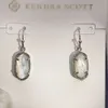 Kendrascott Collier Pendentif Designer Kendras Scotts Ks Simple Géométrie Elliptique Perle Fritillaria Shell Boucles D'oreilles 14k Or Véritable Préservation De La Couleur Galvanoplastie