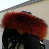 Шарфы, зимний шарф из натурального меха енота, женское пальто, шапка, теплая отделка, прямой воротник, настоящее украшение, роскошная шаль