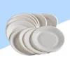 Wegwerpbedrijf 50 stks/lotpapierborden 7 inch ronde dessert cakebord servies herbruikbaar plastic