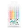 6pcsset Double Head Highlighters Ritning Pen Marker för Student School Office Supplies