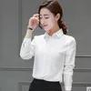 Bluzki damskie koszule damskie jesienne czarno -białe koszuli Blusas Mujer de Modal240328