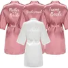 Sexy Pyjamas Wedding Bride Bridesmaid Robe Dressing Gown Sexy Women Bathrobe Nightgown Short Sleepwear Casual Flower Kimono Geisha M L XL 240330