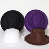 Fashion Men Fedoras Hat Womens Jazz with Bow Tie Elegant Spring Black Blend Cap Outdoor Casual Felt 240311