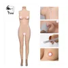 Almofada de peito CYOMI 5G Formas de mama de silicone Bodysuit Enchimento de algodão 9 pontos com listras de sangue Sem óleo Falso Vagina Collants para Crossdresser 240330