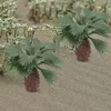 Flores decorativas 10 Pcs Micro Paisagem Palmeira Pequeno Jardim Plástico Mini Árvores Modelo Arquitetônico Criação Artística Cenário Em Miniatura