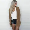 Women's Blouses Spring Cardigan Stylish Lightweight Long Sleeve With Pockets Versatile Fall Winter Open Front For Casual