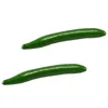 Decorative Flowers 2 Pcs Simulation Cucumber Fake Vegetable Models Food Shop Decor Pography Prop Lifelike