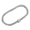 14mm mens hip-hop zircon thorns Cuban chain rap street dance trendy card accessories