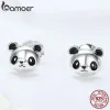 Boucles d'oreilles Bamoer authentique 100% 925 STERLING Animal Collection Panda Mignon Boucles d'oreilles pour femmes Sterling Silver Jewelry SCE386