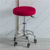 Chaise Couvre Couverture Ronde Couleur Unie Polyester Tabouret De Bar Siège Élastique Maison Simple Stretch Housse De Mode