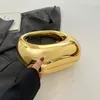 Nastroje Golden Evenbag torebka dla kobiet PVC Torba na nadgarstek przyjęcie przyjęte okrągłe uchwyt sprzęgło torebka luksusowa torebka 240322