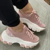 Fitness Schoenen Vrouwen Wiggen Platform Bling Sneakers Gevulkaniseerd Vrouwelijke Zomer Veterschoenen Sport Dames Comfort Casual Zapatillas Mujer