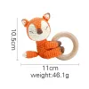 Mobiles 5 pc bebê chocalho brinquedos cartton animal cloghet anéis de madeira diy artesanato dentição amigurumi para berço pendurado brinquedo 240226 gota entregar dhs3u