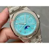 Keramisk vitfas Mekanisk klocka Herrarmband 41mm10.5mm APS Automatisk Moon Bezel Cal5134 Titta på Superclone Mens Calender 26579 Movement Perpetual 914