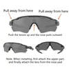 Men de lunettes d'extérieur et femmes lunettes de soleil cyclistes Camping Running Marathon Half-Frame Sports Sunglasses 5 Lensesset 777776