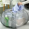 Laundry Bags Dirty Clothes Hamper Collapsible Large Washing Basket Durable Toy Storage Baskets Mesh Home Supplies