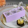 Present Wrap 50st Laser Cut Heart Candy Cracker Box Treat Kids Birthday Packaging Wedding Dragees Event Party Supplies