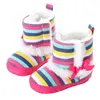 Boots Born Baby Colors Striped Wool Infant Cotton Padded Shoes For Winter And Snow