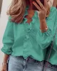 Женские блузки Рубашки Весна-Лето с длинными рукавами с рюшами и v-образным вырезом с рюшами и буквенным принтом Блузка Топы Femme Blusas Y2K Drop Deliver Dhper